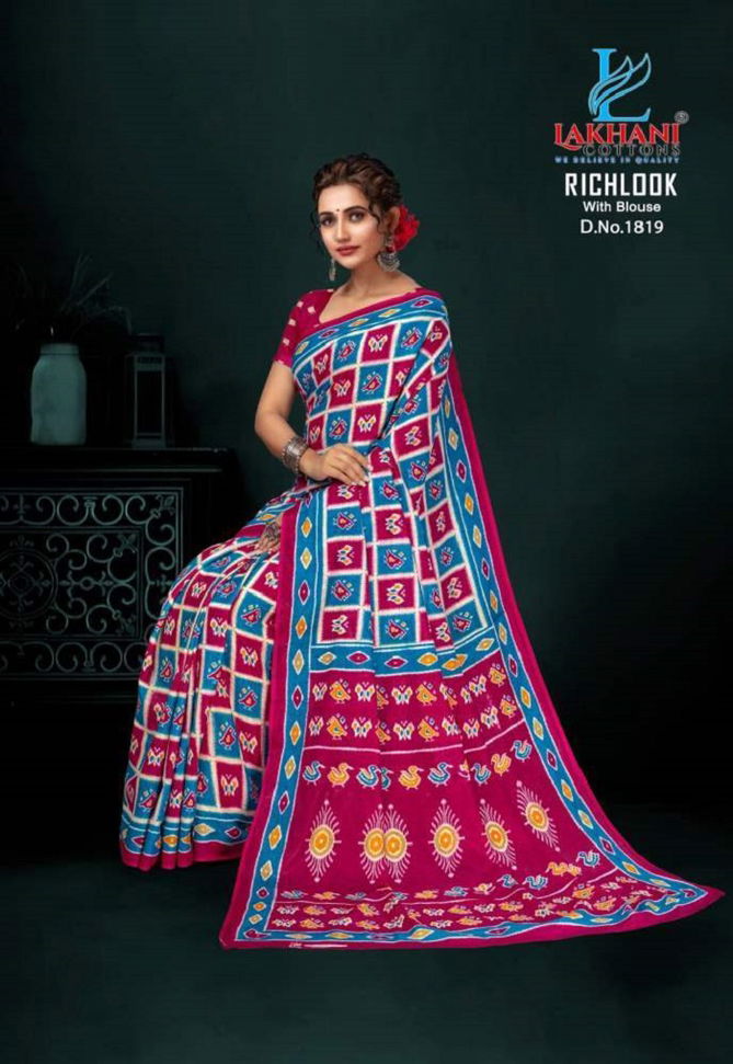 Rich Look Vol 18 By Lakhani Cotton Printed Saree Wholesale Clothing Suppliers In India
